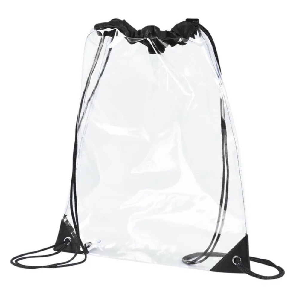 Black Clear Drawstrings BE253 BAGedge PVC Cinch Sack